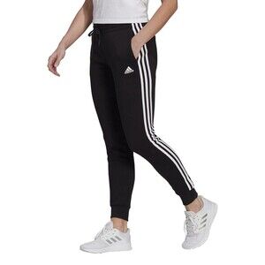 adidas women Essentials 3-Stripes Pants Size  Medium Black White New With Tags